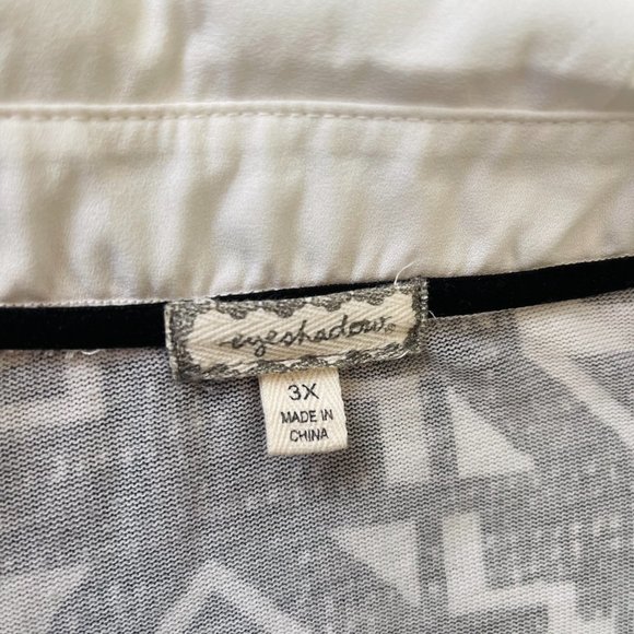 Eyeshadow Womens LS Layered-Look Pullover Blouse 3XL - Picture 6 of 12